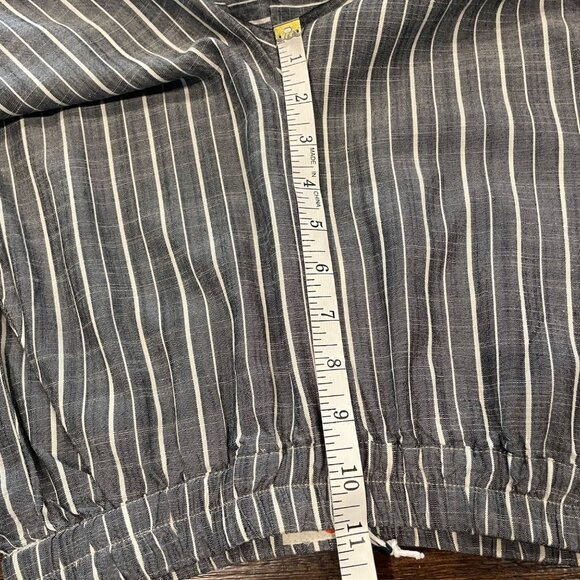 NWT Marine Layer Allison Pant XS Gray Black White Stripe Pull On Ankle Stretch - Picture 9 of 10